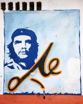 El che portrait on a wall Stock Photos
