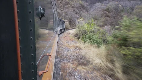 El Chepe - A legendary train going from Los Mochi to Chihuahua. Stock Footage 110740397