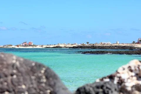 El Cotillo beach lagoon Stock Photos