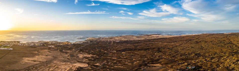 El Cotillo, Fuerteventura. Amaszing Aerial Shot. Canary Islands, Spain Stock Photos