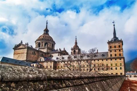 El Escorial Monastery back Stock Photos