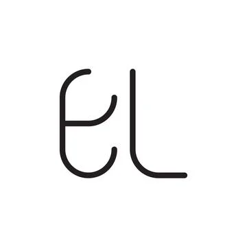 El initial letter vector logo icon Ilustração Stock