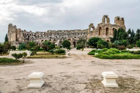 El-jam, colosseum, tunisia Foto stock