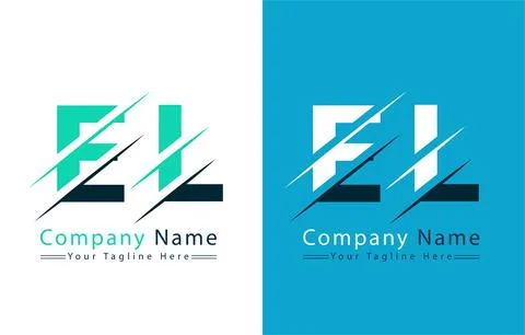 EL Letter Logo Vector Design Template Elements Stock Illustration