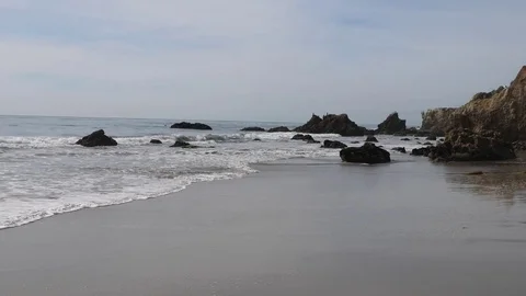 El Matador Beach Waves Stock Footage 82291552