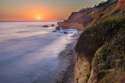 El Metadaro Beach Sunset Stock Photos