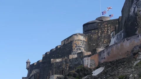 El Morro Castle North Wall Stock Footage 42969797