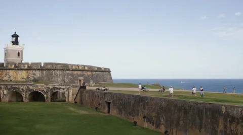 El Morro Dry Moat, Old San Juan Stock Footage 998387