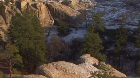 El Morro Monument with snow Stock Footage 60588286