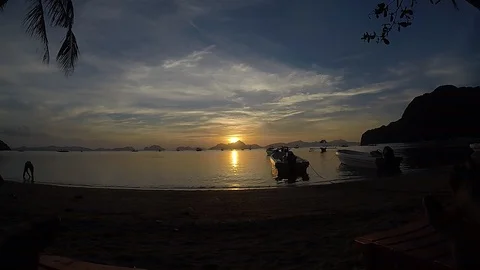 El Nido, Palawan Sunset Timelapse Stock Footage 101718645