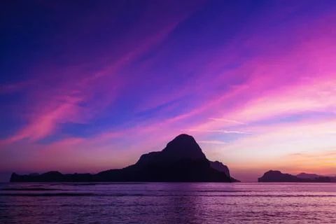 El Nido sunset Stock Photos