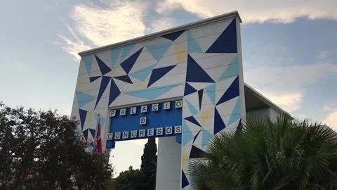 El Palacio de Congresos de Marbella Exhibition Center in Marbella Andalucia Stock Footage 132780666
