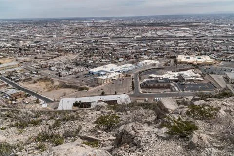 El Paso Texas as seen from up high. Stock Photos