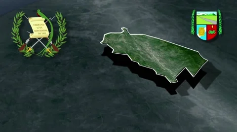 El Progreso with Coat of arms animation map Video stock 55639728
