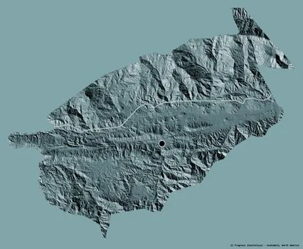 El Progreso, department of Guatemala, on solid. Administrative イラスト素材