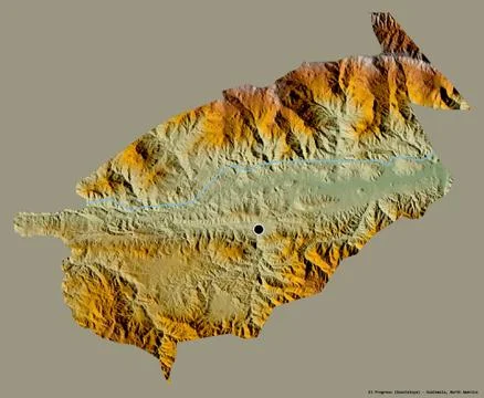 El Progreso, department of Guatemala, on solid. Relief イラスト素材