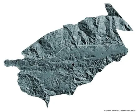 El Progreso, department of Guatemala, on white. Administrative イラスト素材