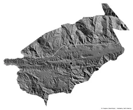 El Progreso, department of Guatemala, on white. Bilevel イラスト素材