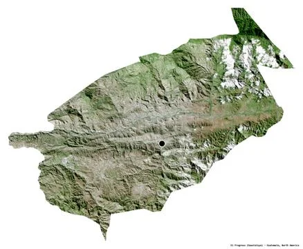 El Progreso, department of Guatemala, on white. Satellite イラスト素材