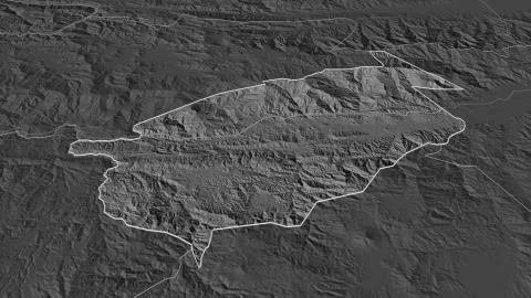 El Progreso, Guatemala. Bilevel elevation map with surface waters イラスト素材