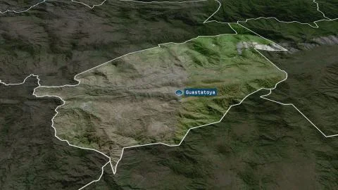 El Progreso, Guatemala with capital. Satellite イラスト素材
