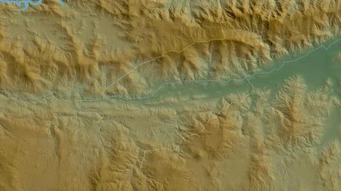El Progreso, Guatemala. Colored shader data with lakes and rivers イラスト素材