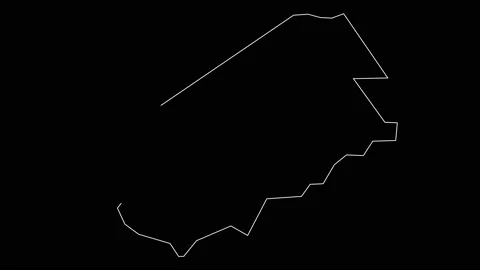 El Progreso Guatemala region map outline animation Stock Footage 149920776