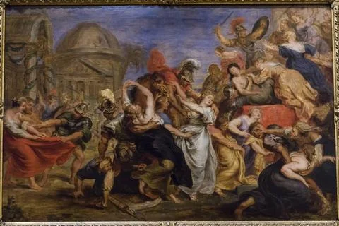  el rapto de las sabinas el rapto de las sabinas, Anonimo, siglo XVII, óle.. Stock Photos