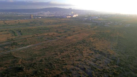 El Refugio and Paseo Queretaro shopping mall aerial sunset view drone POV Stock Footage 344597185