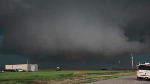 El Reno Tornado Extremely Violent Developing Tornado Widest Tornado in History Stock Footage 40605913
