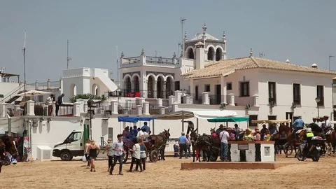 El Rocio during the Romeria 2017 Vidéo 76544737