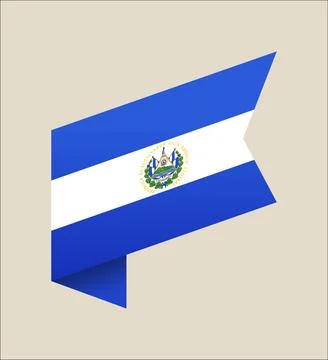 El Salvador corner flag vector illustration. Modern vibrant flag emblem des.. Stock Illustration