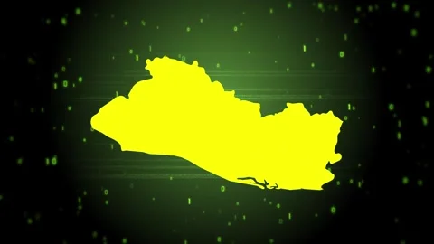 El Salvador Digital Map Intro Stock Footage 247968739
