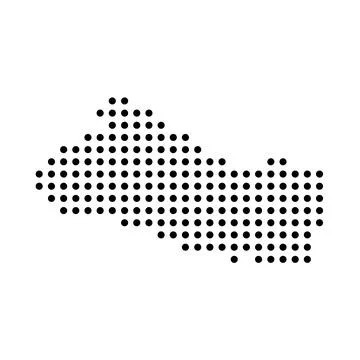 El Salvador dotted vector map Illustrazione stock