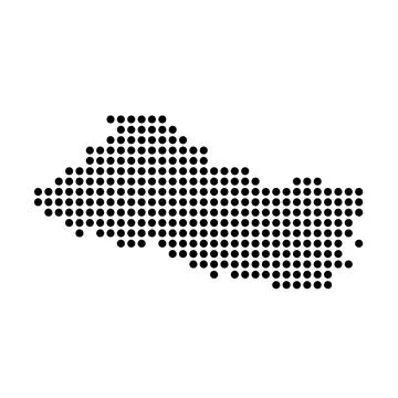 El Salvador dotted vector map Stock Illustration