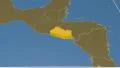 El Salvador extruded. Solids. Graticule. 4k or 4k+ Resolution