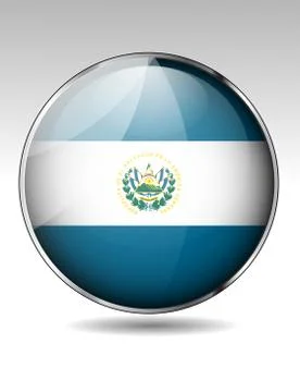 El salvador flag button Stock Illustration