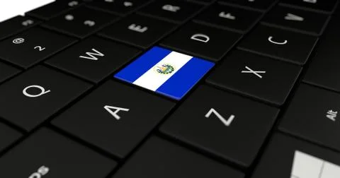 El Salvador flag button  Stock Illustration