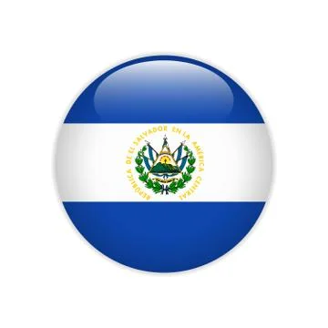El Salvador flag on button Illustrazione stock