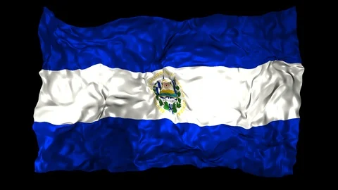 El Salvador flag Stock Footage 110802815