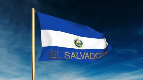 El Salvador flag slider style with title... | Stock Video | Pond5