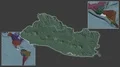 El Salvador framed and extracted. Administrative 4k or 4k+ Resolution