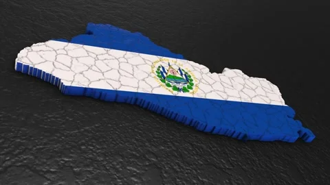 El Salvador map 3d. 3d map of El Salvador. Vidéo 272473138