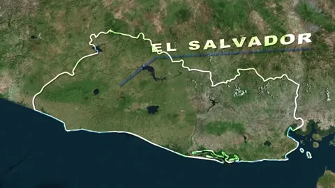 El Salvador Map Animation Stock Footage 273307484