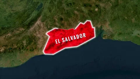 El Salvador map animation highlighting country location motion graphics 動画素材 345145258