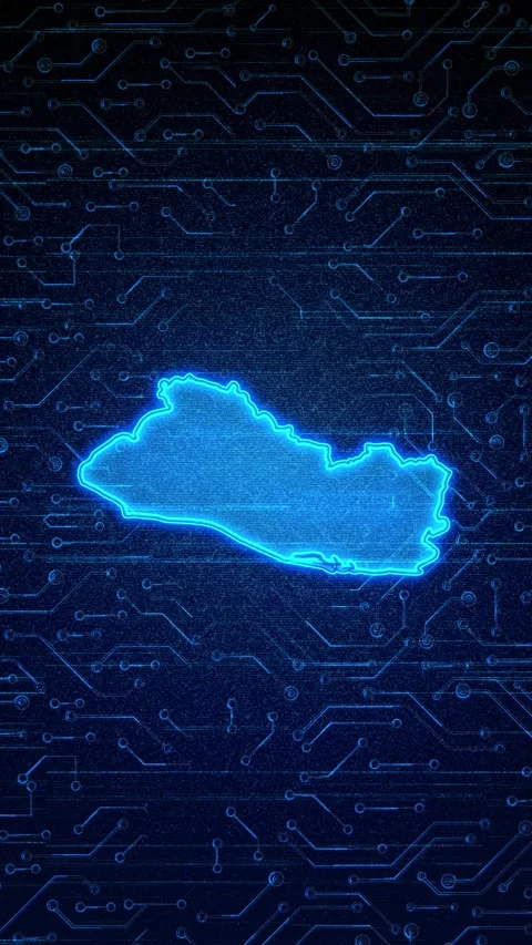 El Salvador Map Digital Technology Opener Vidéo 336311588