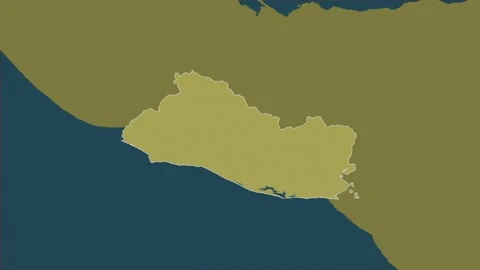 El Salvador map - extract. Border. Pattern. Stock Footage 273580827