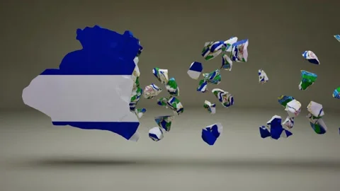 El-Salvador Map With Flag Stock-Footage 324704930