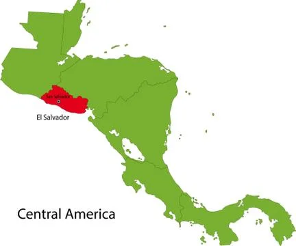 El salvador map Stock Illustration