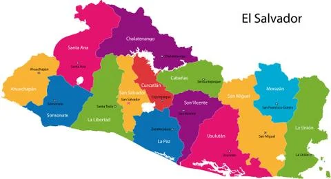 El salvador map Stock Illustration